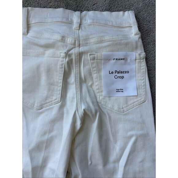 NWT FRAME Le Palazzo Crop Jeans, au natural, $278 Sz 25, G31 - Picture 11 of 11